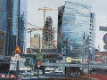 M. Previtali, Porta Nuova, MI, olio su tela, cm. 172x125, 2012