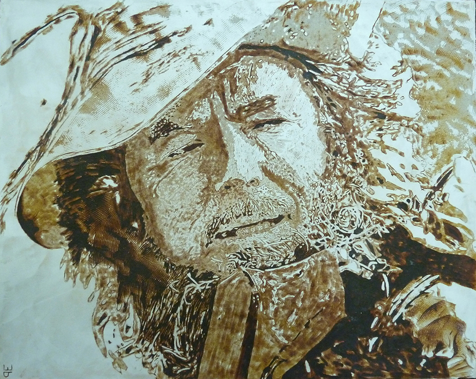 Ermanno Poletti, Fausto De Stefani, graffito su intonaco, cm 150 x 120, (2017)